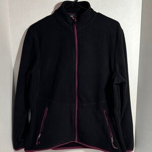Black diamond black fleece jacket with pockets size large